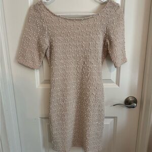 Forever 21 Beige Textured Mini Dress
